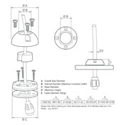 Scanstrut DS21B - P Vertical Cable Seal [DS21B - P], Wire Management, Scanstrut, , , at Festive Water Paddlesports