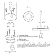 Scanstrut DS40 - P Vertical Cable Seal [DS40 - P], Wire Management, Scanstrut, , , at Festive Water Paddlesports