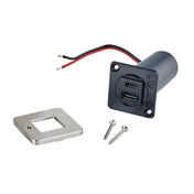 Scanstrut TILE USB - A/USB - C Interior Charging Socket - 12/24V - Stainless Steel Bezel [SC - TILE - 11], Accessories, Scanstrut, , , at Festive Water Paddlesports