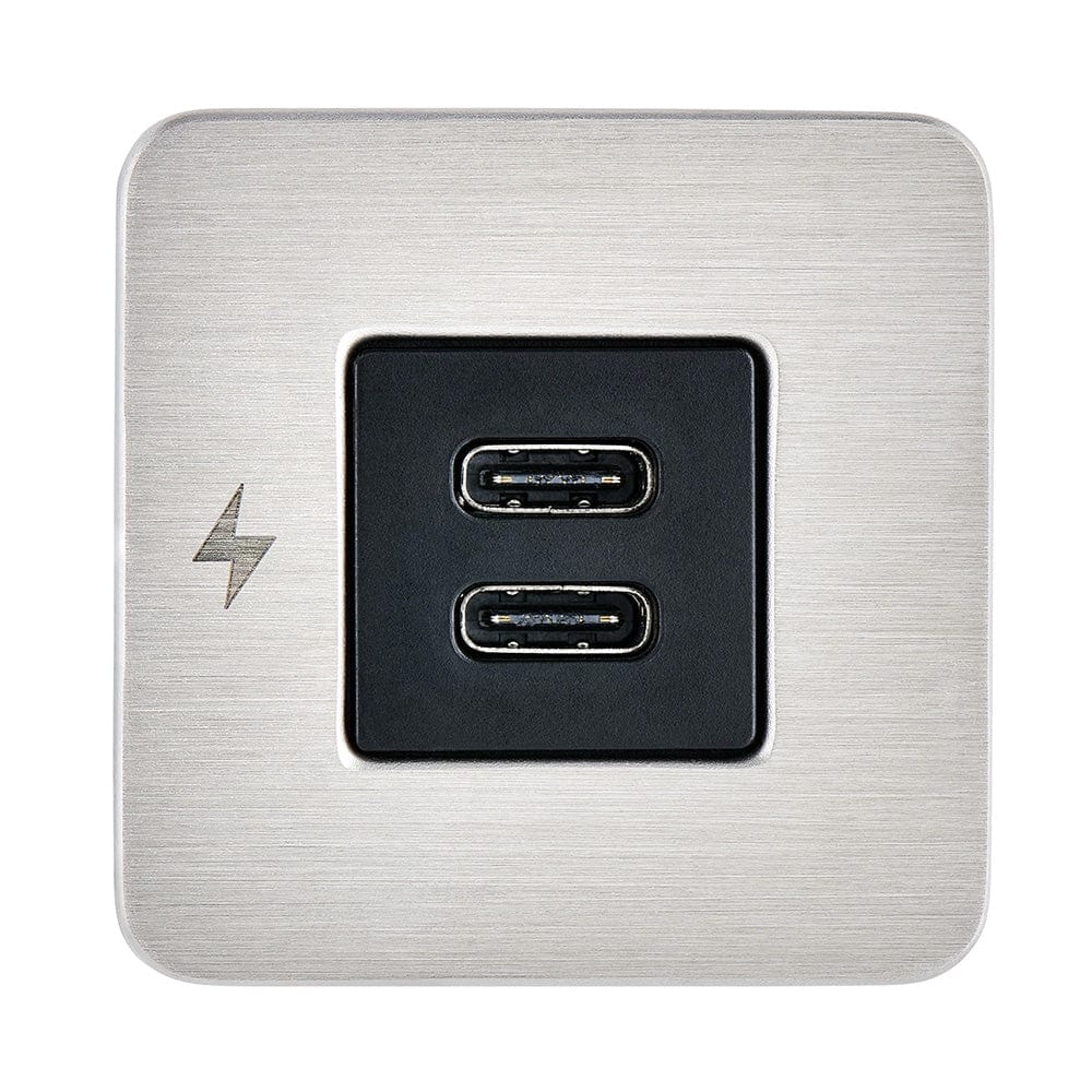 Scanstrut TILE USB - C Interior Charging Socket - 12/24V - Stainless Steel Bezel [SC - TILE - 21], Accessories, Scanstrut, , , at Festive Water Paddlesports