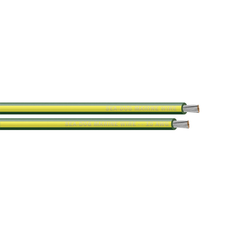 Sea - Dog 10 AWG Green/Yellow Stripe Primary Wire - 500' [8010147], Wire, Sea - Dog, at Festive Water Paddlesports