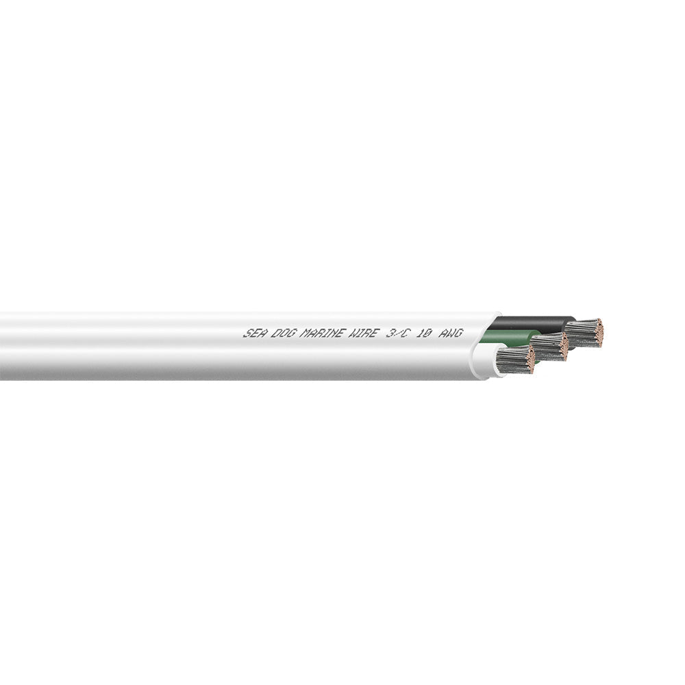 Sea - Dog 10/3 AWG Flat Triplex Wire - White/Green/Black - 300' [8010305], Wire, Sea - Dog, at Festive Water Paddlesports