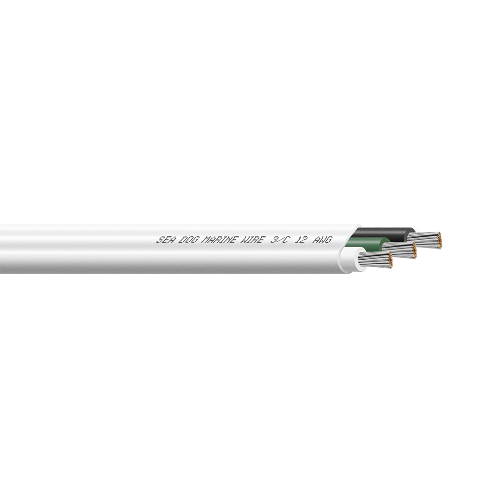 Sea - Dog 12/3 AWG Flat Triplex Wire - White/Green/Black - 25' [8012300], Wire, Sea - Dog, at Festive Water Paddlesports