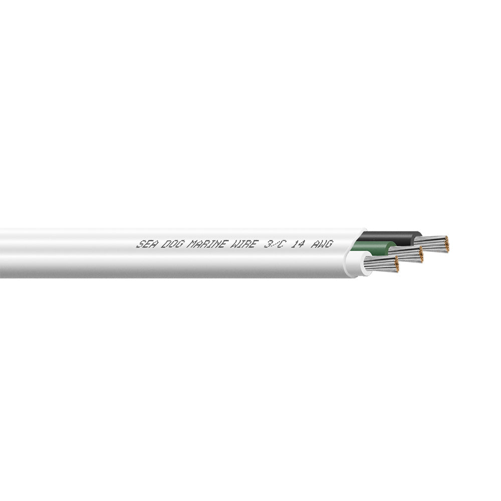Sea - Dog 14/3 AWG Flat Triplex Wire - White/Green/Black - 100' [8014302], Wire, Sea - Dog, at Festive Water Paddlesports
