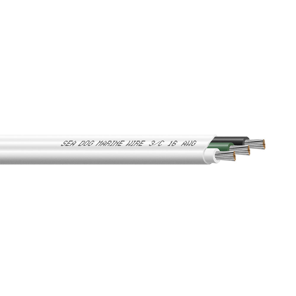 Sea - Dog 16/3 AWG Flat Triplex Wire - White/Green/Black - 250' [8016304], Wire, Sea - Dog, at Festive Water Paddlesports