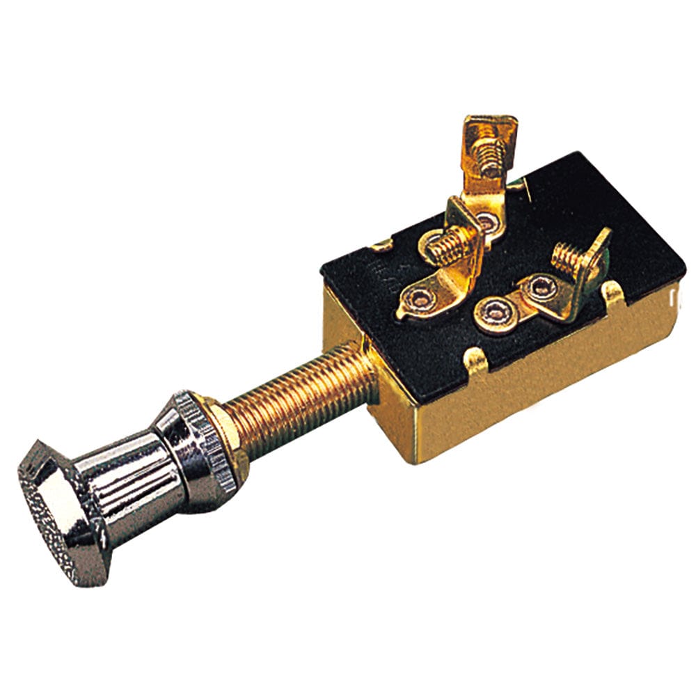 Sea - Dog 3 Position 1 Circuit Push - Pull Switch - Stamped Brass [420410 - 1], Switches & Accessories, Sea - Dog, , , at Festive Water Paddlesports