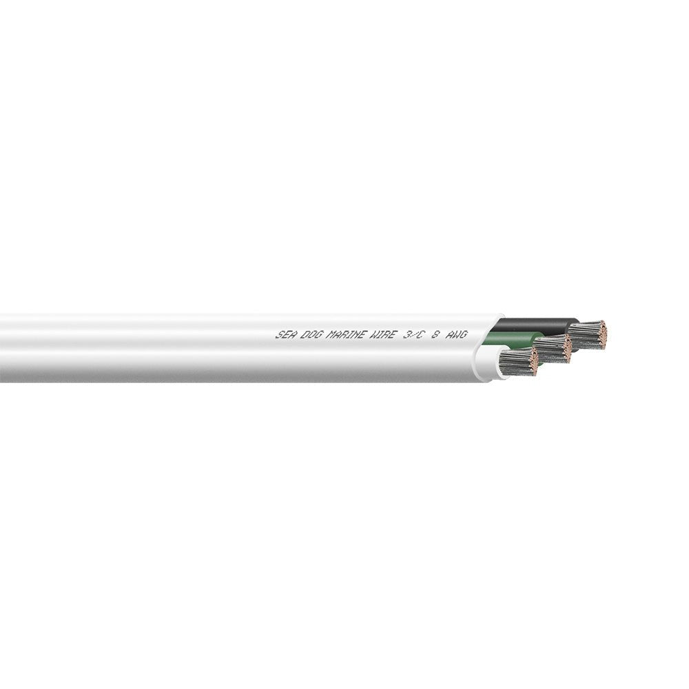 Sea - Dog 8/3 AWG Flat Triplex Wire - White/Green/Black - 50' [8008301], Wire, Sea - Dog, at Festive Water Paddlesports