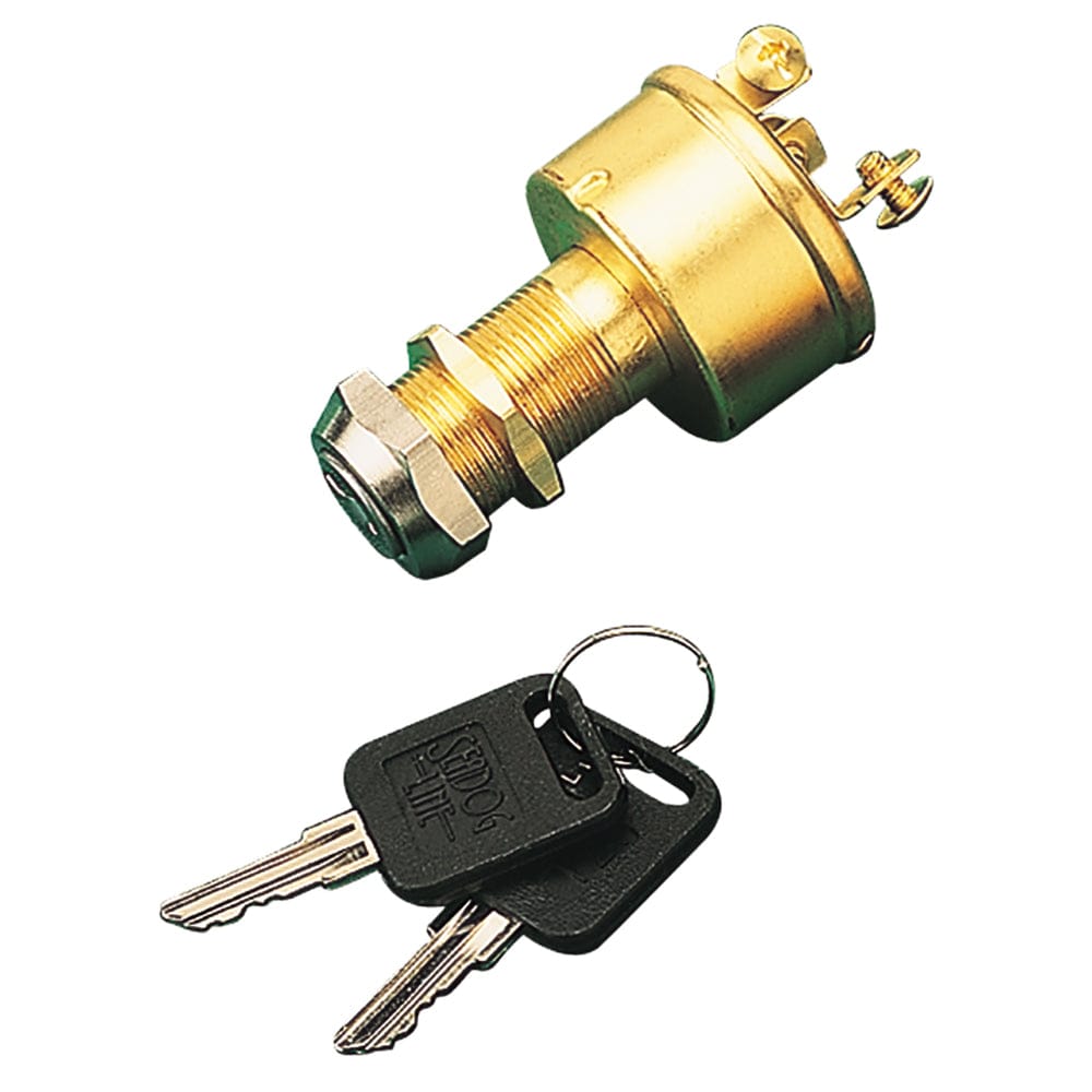 Sea - Dog Brass 3 - Position Key Ignition Switch [420350 - 1], Switches & Accessories, Sea - Dog, , , at Festive Water Paddlesports
