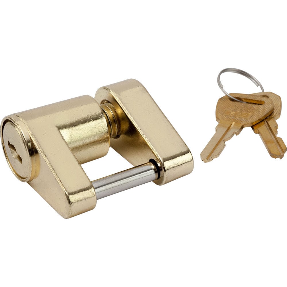 Sea - Dog Brass Plated Coupler Lock - 2 Piece [751030 - 1], Hitches & Accessories, Sea - Dog, , , at Festive Water Paddlesports