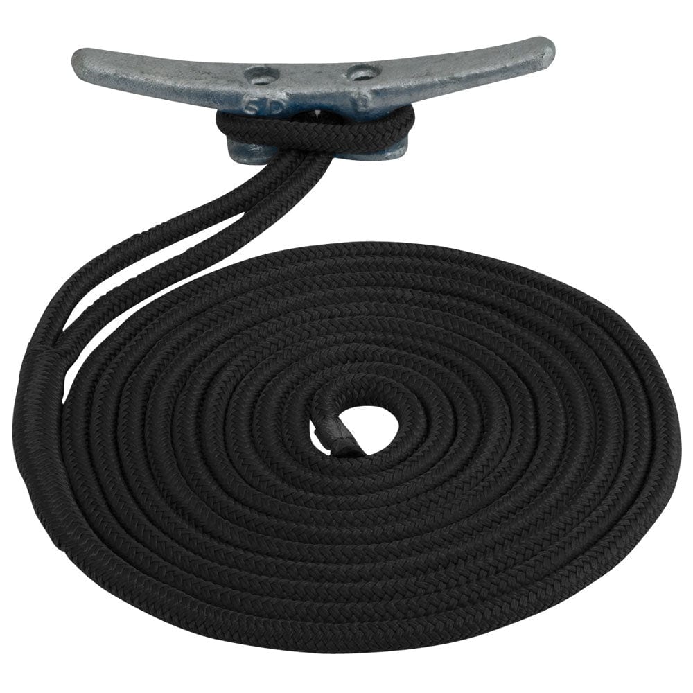 Sea - Dog Double Braided Nylon Dock Line - 5/8" x 20 - Black [302116020BK - 1], Dock Line, Sea - Dog, , , at Festive Water Paddlesports