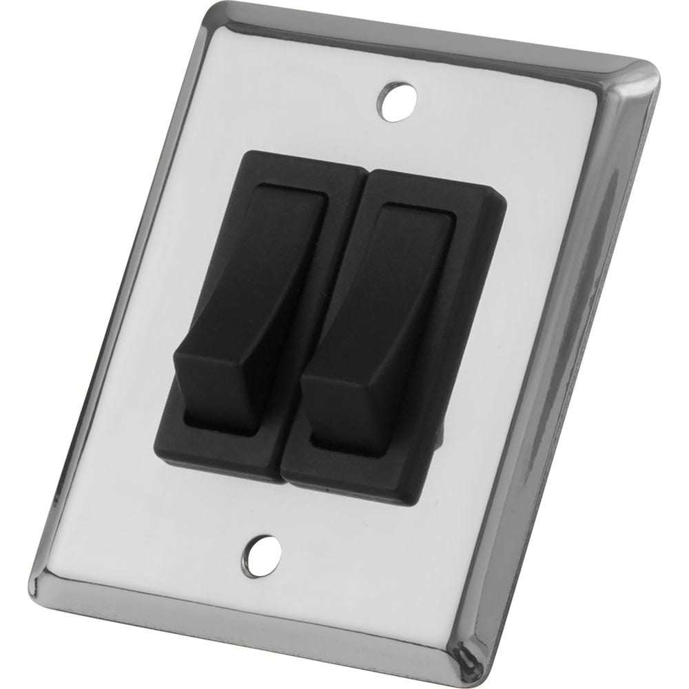 Sea - Dog Double Gang Wall Switch - Stainless Steel [403020 - 1], Switches & Accessories, Sea - Dog, , , at Festive Water Paddlesports