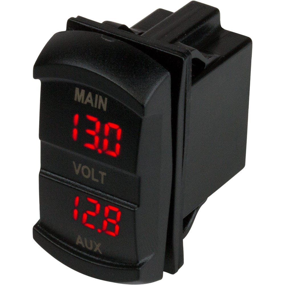 Sea - Dog Dual Volt Meter Rock Switch 10V - 48VDC [421636 - 1], Accessories, Sea - Dog, , , at Festive Water Paddlesports