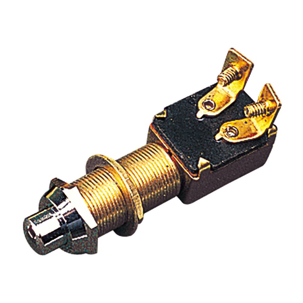 Sea - Dog Momentary Push Button Switch - Stamped Brass [420420 - 1], Switches & Accessories, Sea - Dog, , , at Festive Water Paddlesports