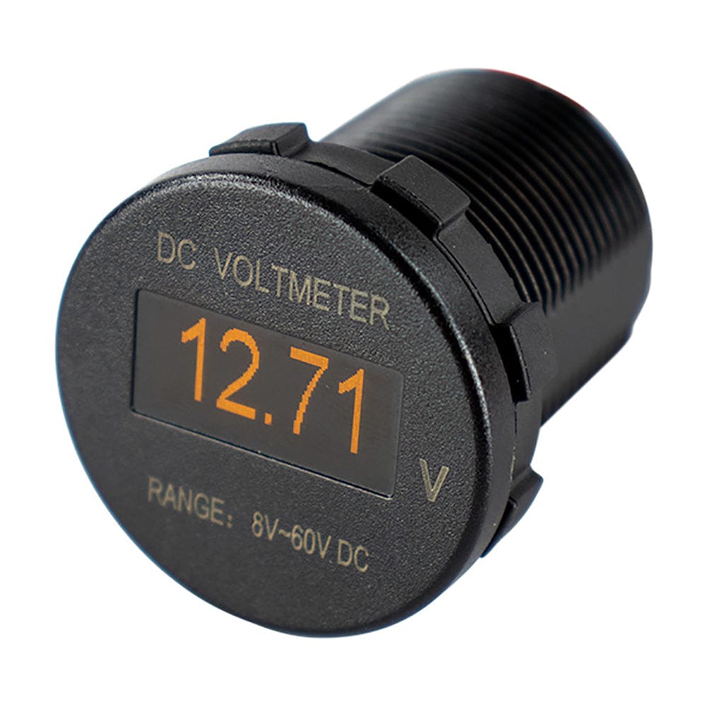 Sea - Dog OLED Voltmeter - Round [421600 - 1], Meters & Monitoring, Sea - Dog, , , at Festive Water Paddlesports
