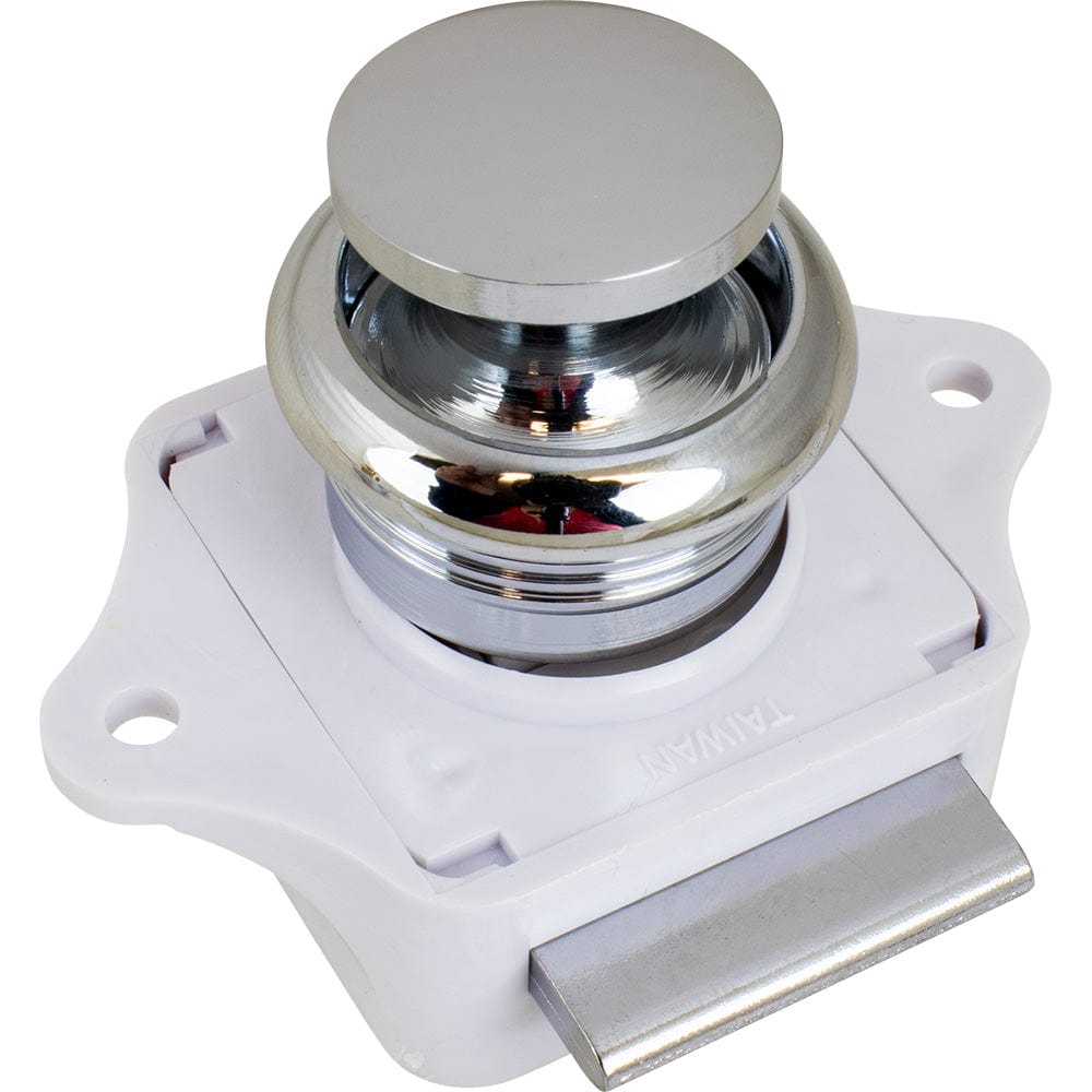 Sea - Dog Push Button Rim Latch - Chrome Plated Brass [224300 - 1], Latches, Sea - Dog, , , at Festive Water Paddlesports