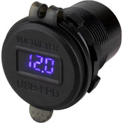 Sea - Dog Round USB USB - C Power Socket w/Hidden Voltmeter [426518 - 1], Accessories, Sea - Dog, , , at Festive Water Paddlesports