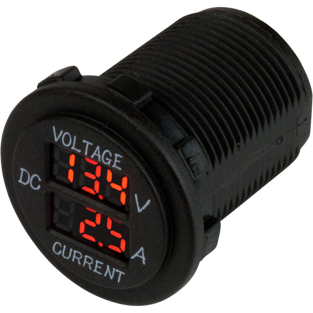 Sea - Dog Round Voltage Amp Meter - 6V - 30V 0 Amp - 10 Amp Meter [421625 - 1], Meters & Monitoring, Sea - Dog, , , at Festive Water Paddlesports