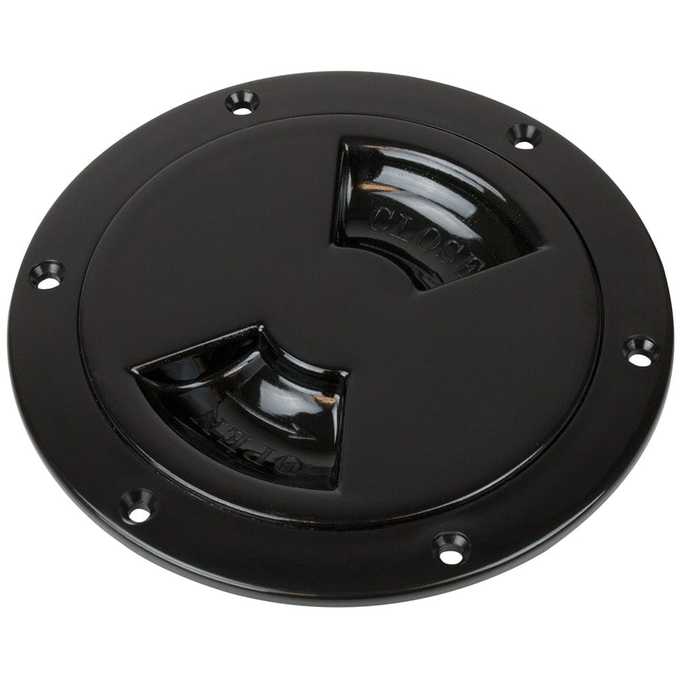 Sea - Dog Smooth Quarter Turn Deck Plate - Black - 4" [336145 - 1], Deck Plates, Sea - Dog, , , at Festive Water Paddlesports