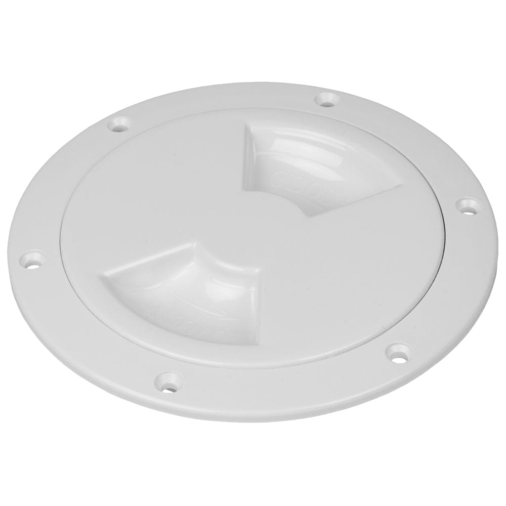 Sea - Dog Smooth Quarter Turn Deck Plate - White - 5" [336150 - 1], Deck Plates, Sea - Dog, , , at Festive Water Paddlesports