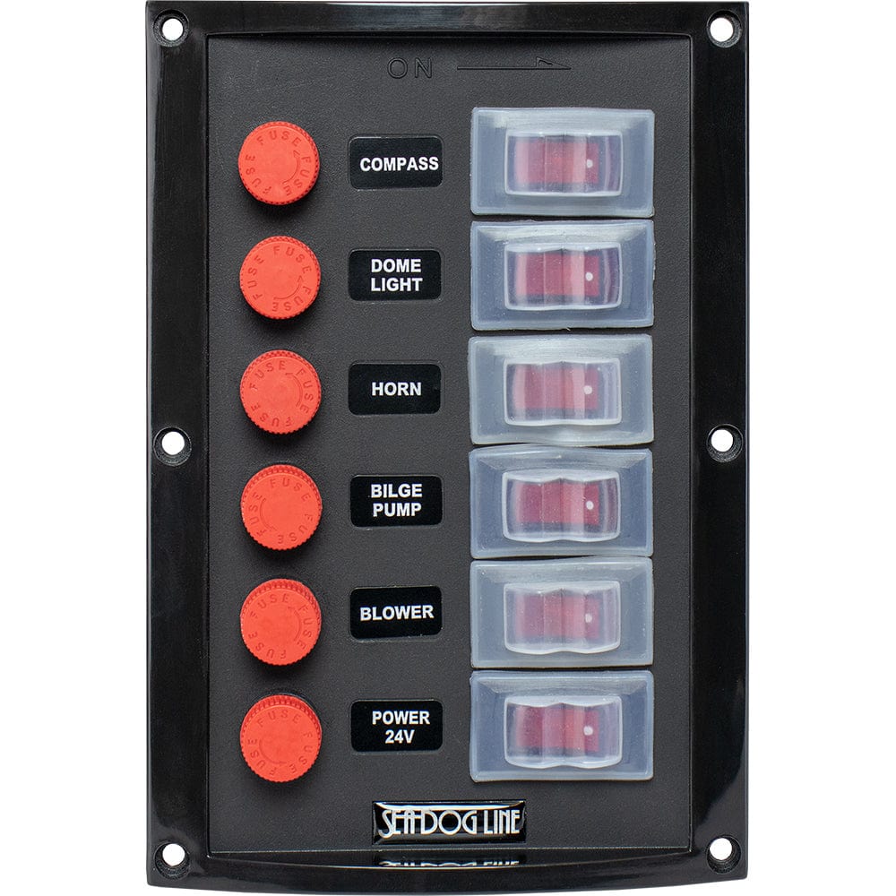 Sea - Dog Splash Guard Switch Panel Vertical - 6 Switch [424116 - 1], Solar Panels, Sea - Dog, , , at Festive Water Paddlesports