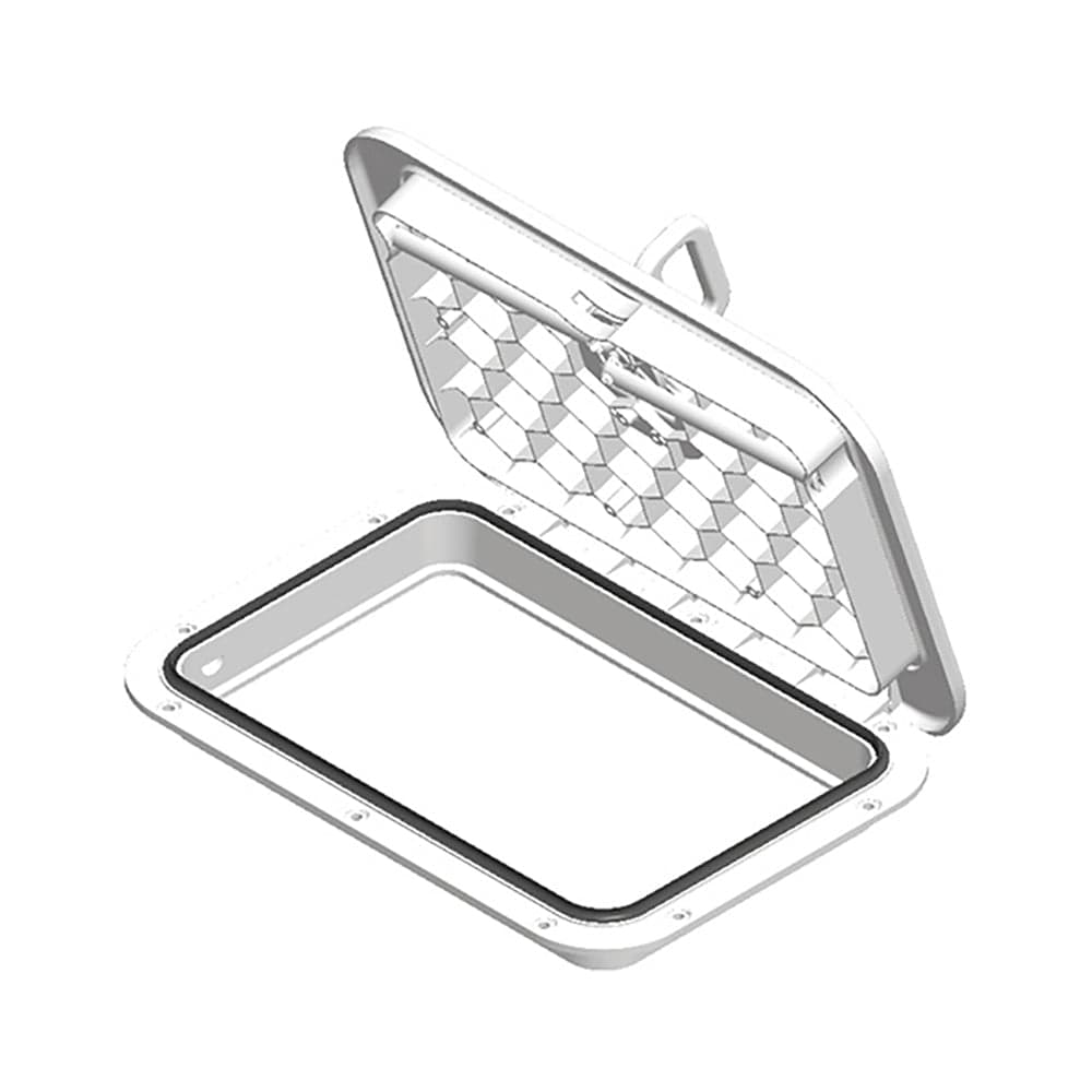 Sea - Dog Triple Lock Rectangular Marine Hatch - 10" x 14" - White [336520 - 3], Hatches, Sea - Dog, , , at Festive Water Paddlesports