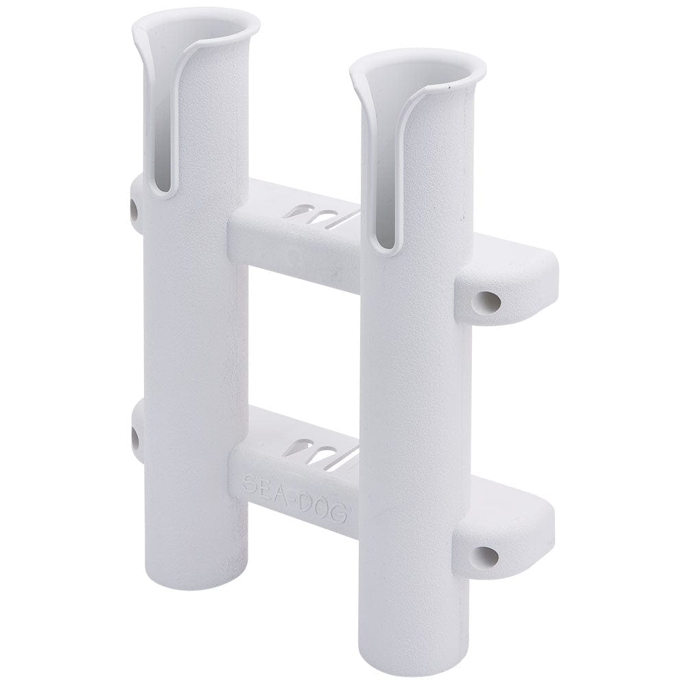 Sea - Dog Two Pole Side Mount Rod Storage Rack - White [325028 - 1], Rod & Reel Storage, Sea - Dog, , , at Festive Water Paddlesports