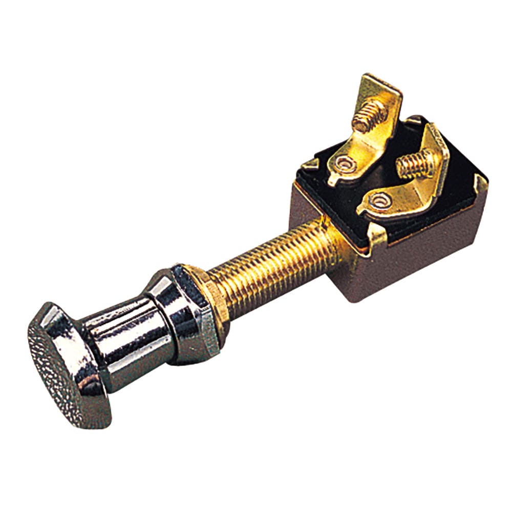 Sea - Dog Two - Position On - Off Push - Pull Switch - Stamped Brass [420390 - 1], Switches & Accessories, Sea - Dog, , , at Festive Water Paddlesports