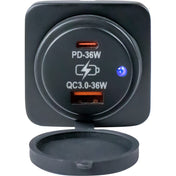 Sea - Dog USB A / USB C Square Surface Mount Power Socket [426531 - 1], Accessories, Sea - Dog, , , at Festive Water Paddlesports