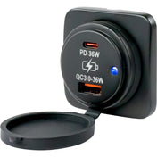 Sea - Dog USB A / USB C Square Surface Mount Power Socket [426531 - 1], Accessories, Sea - Dog, , , at Festive Water Paddlesports