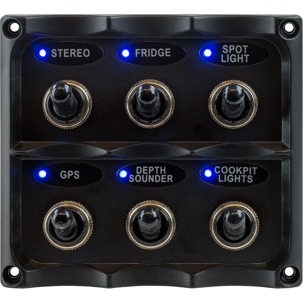 Sea - Dog Water Resistant Toggle Switch Panel [424636 - 1], Electrical Panels, Sea - Dog, , , at Festive Water Paddlesports