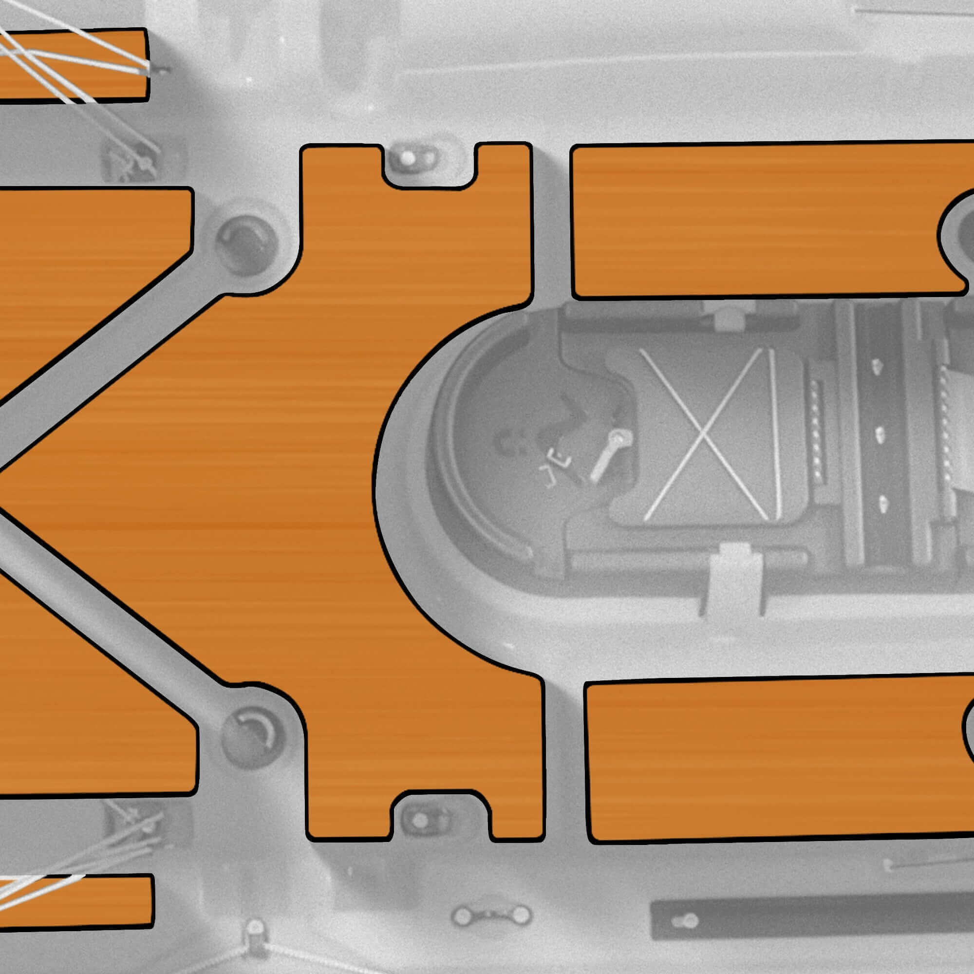 Sea Ghost 110 Premium Deck Padding, Deck Padding, Vibe Kayaks, Black at Festive Water Paddlesports