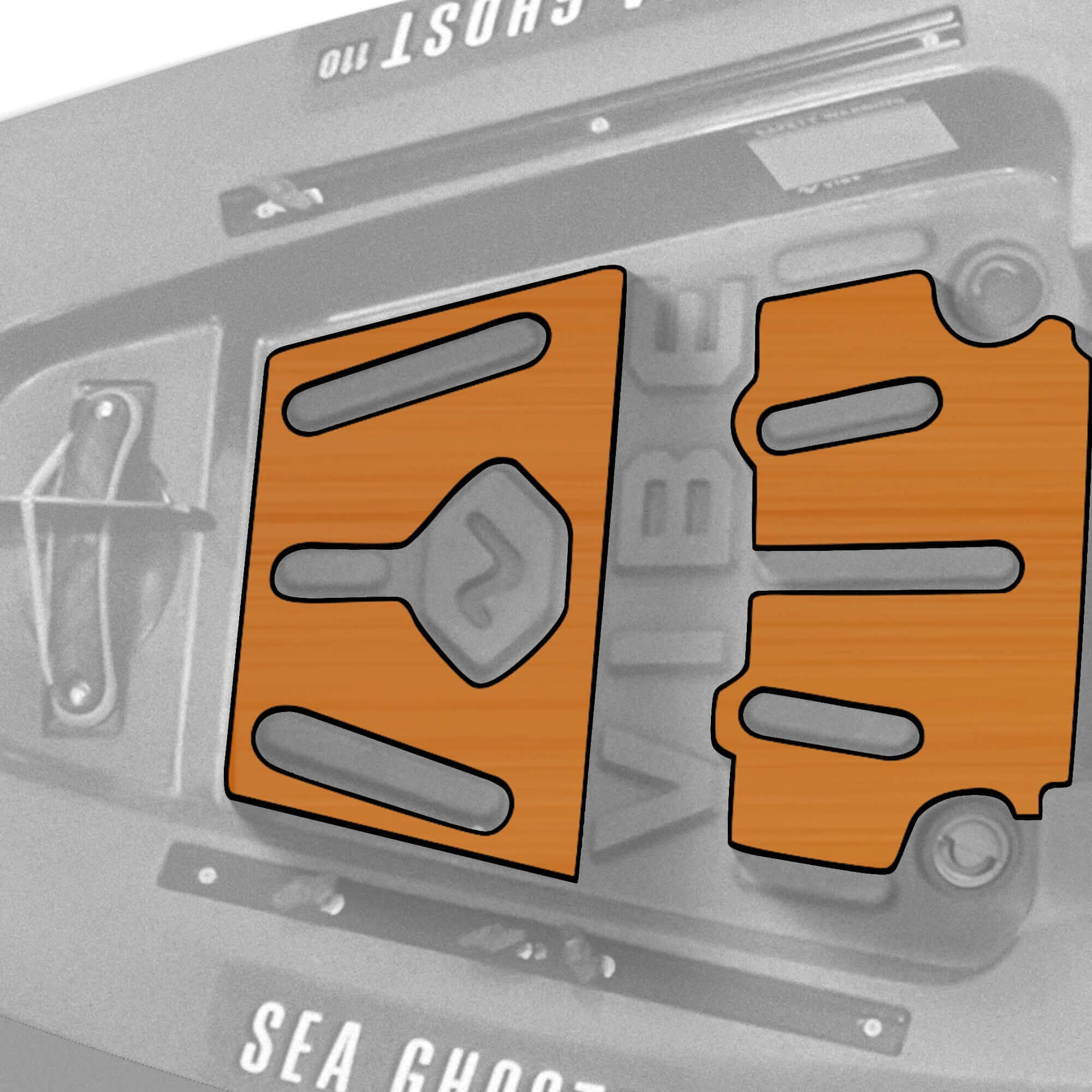 Sea Ghost 110 Premium Deck Padding, Deck Padding, Vibe Kayaks, Black at Festive Water Paddlesports