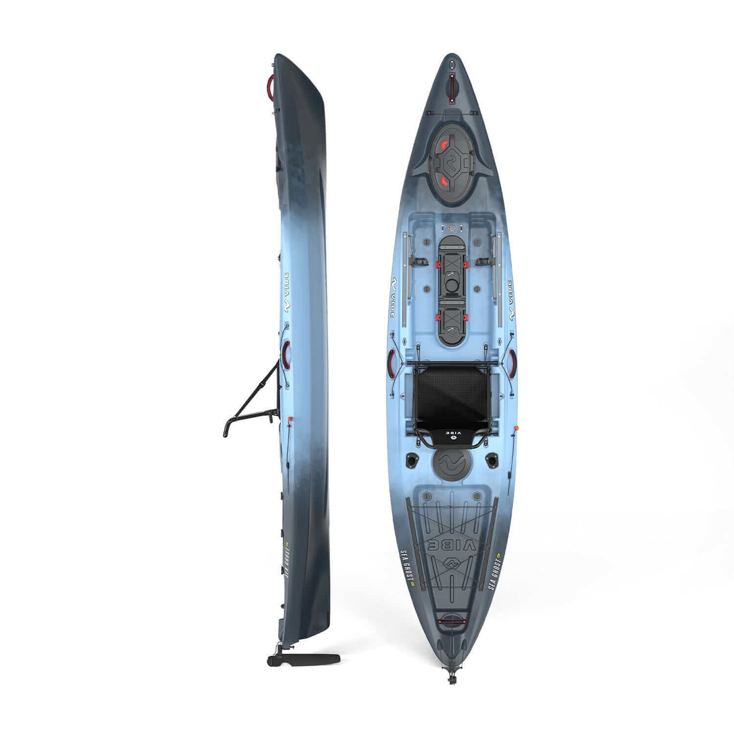 Sea Ghost 130, Fishing Kayak, Vibe Kayaks, Slate Blue at Festive Water Paddlesports