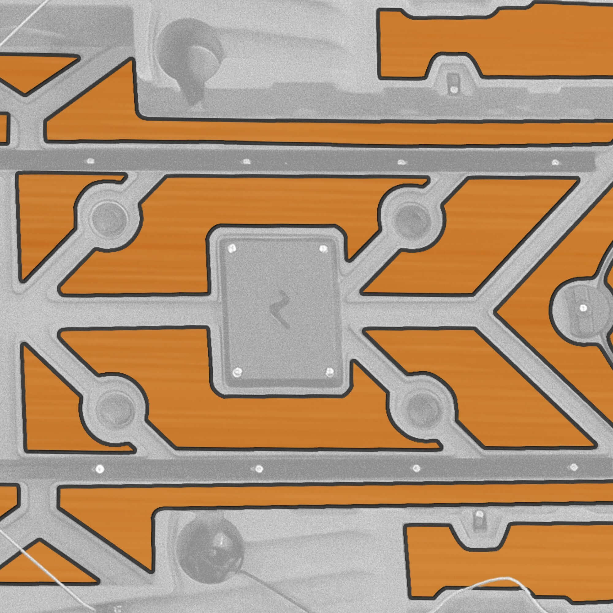 Shearwater 125 Premium Deck Padding, Deck Padding, Vibe Kayaks, Black at Festive Water Paddlesports