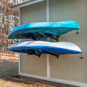 Shenandoah Kayak Storage | Outdoor Adjustable Rack | 2 Levels, Wall Mounted, StoreYourBoard, , , at Festive Water Paddlesports