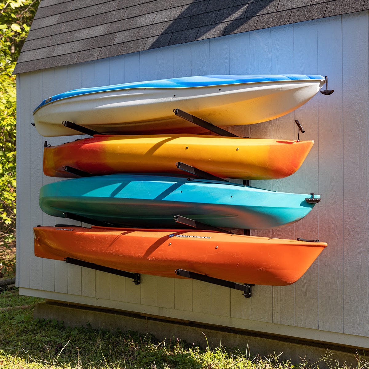 Shenandoah Kayak Storage | Outdoor Adjustable Rack | 4 Levels, Wall Mounted, StoreYourBoard, , , at Festive Water Paddlesports