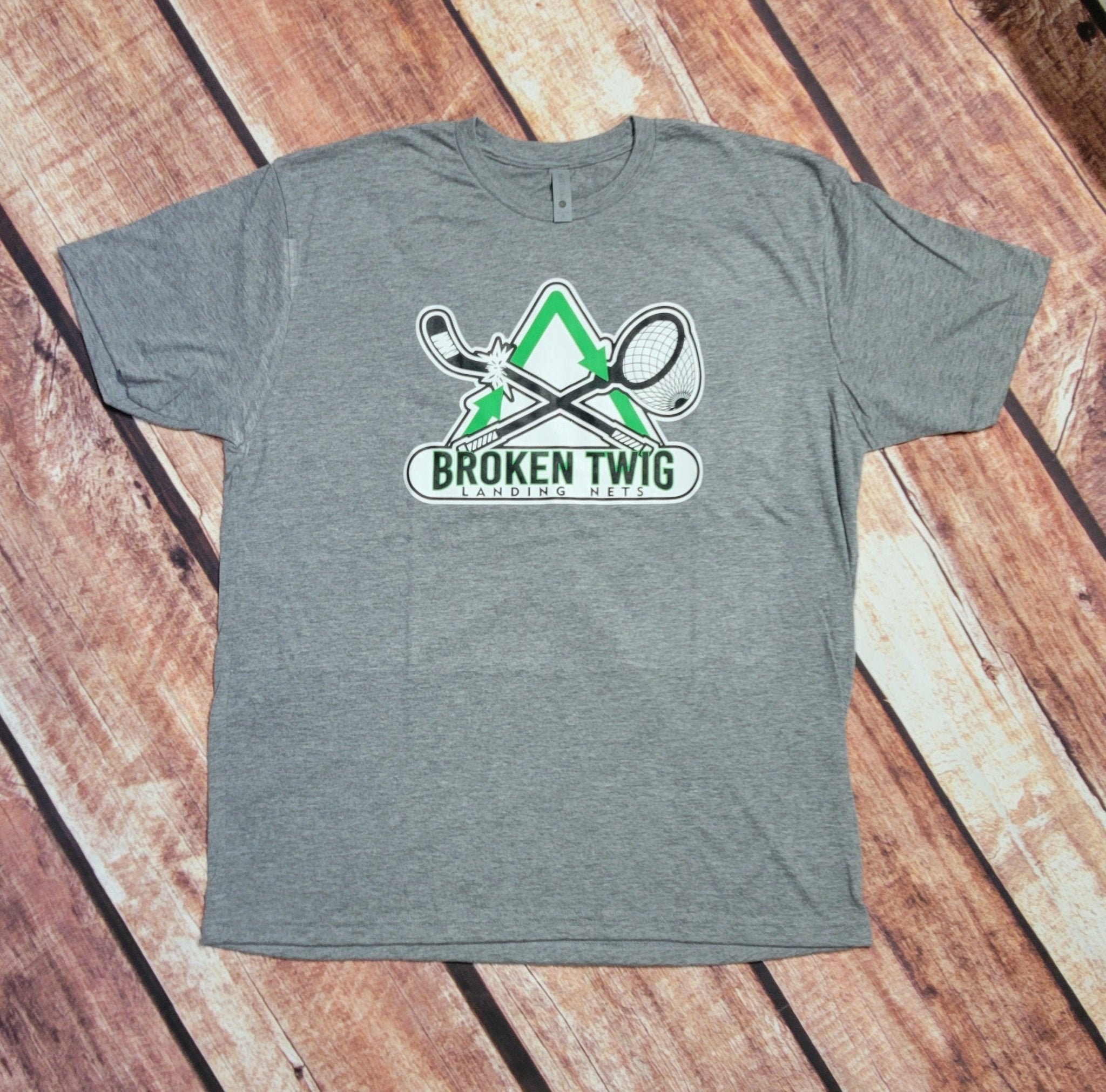 Short Sleeve T-Shirt, Apparel, Broken Twig Landing Nets, Large at Festive Water Paddlesports