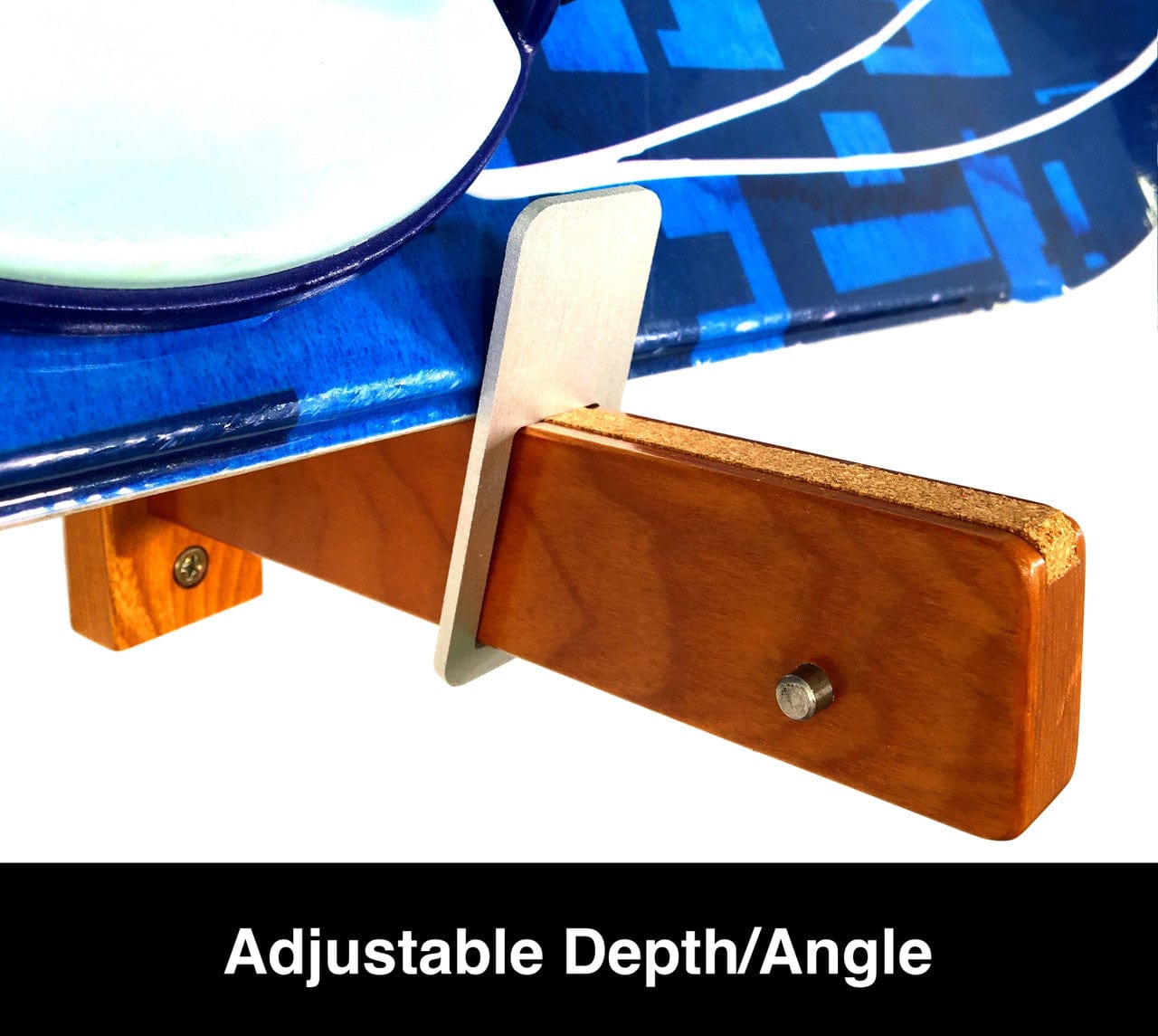 Solid Oak Snowboard Display | Minimalist Wood Rack | Holds 20 lbs, Wall Mounted, StoreYourBoard, , , at Festive Water Paddlesports