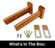 Solid Oak Wakeboard Display | Minimalist Wood Rack | Holds 20 lbs, Wall Mounted, StoreYourBoard, , , at Festive Water Paddlesports