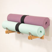 Solid Oak Yoga Mat Display | Minimalist Wood Rack | Holds 20 lbs, Wall Mounted, StoreYourBoard, , , at Festive Water Paddlesports