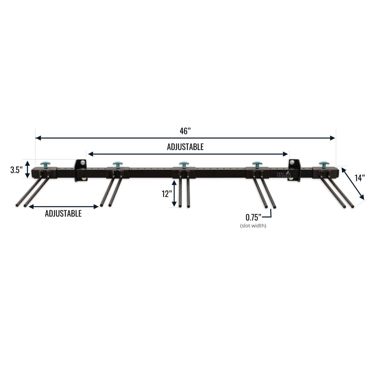 Solitude Ski Rack | Adjustable Wall Storage System | Holds 10 Pairs of Skis, Wall Mounted, StoreYourBoard, , , at Festive Water Paddlesports