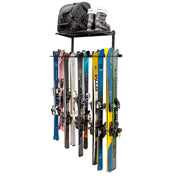 Solitude Ski + Shelf | Adjustable Wall Storage System | Holds 10 Pairs of Skis, Wall Mounted, StoreYourBoard, , , at Festive Water Paddlesports