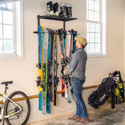 Solitude Ski + Shelf | Adjustable Wall Storage System | Holds 10 Pairs of Skis, Wall Mounted, StoreYourBoard, , , at Festive Water Paddlesports