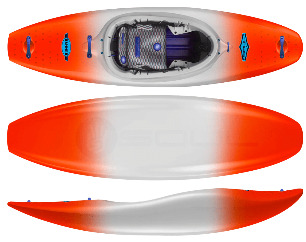 Soul Hammer Whitewater Kayak, Whitewater Kayak, Soul Waterman, Orange Sherbert, SuperTough, at Festive Water Paddlesports