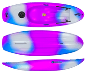 Soul Nugget Youth Sit - On - Top Kayak, Whitewater Kayak, Soul Waterman, Cherry Blossom - Deluxe, , at Festive Water Paddlesports