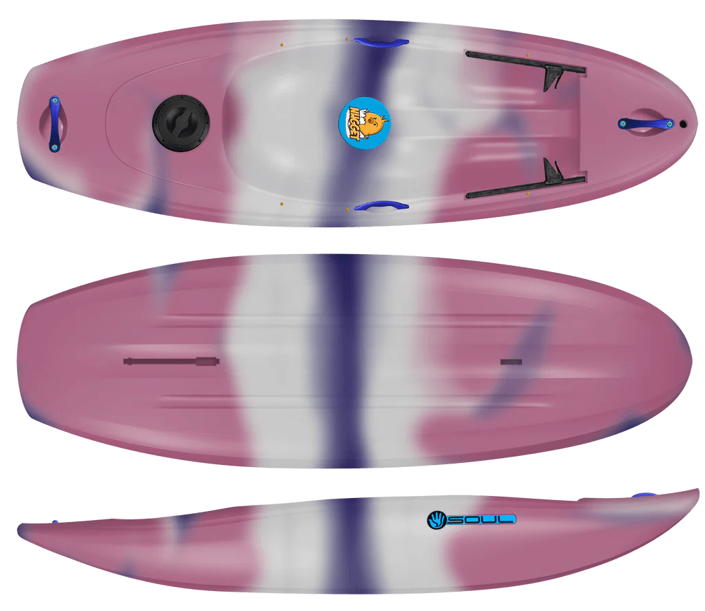 Soul Nugget Youth Sit - On - Top Kayak, Whitewater Kayak, Soul Waterman, Millennial - Deluxe, , at Festive Water Paddlesports