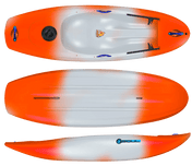 Soul Nugget Youth Sit - On - Top Kayak, Whitewater Kayak, Soul Waterman, Orange Sherbert - Deluxe, , at Festive Water Paddlesports