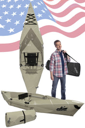 Spring Blowout! Tucktec Pro Folding Kayak | Hard - Shell | 2 - minute Set - up | Foldable, Portable Kayak, Sporting Goods > Outdoor Recreation > Boating & Water Sports > Boating & Rafting >Foldable Kayaks, Tucktec Folding Kayaks, TAN at Festive Water Paddlesports