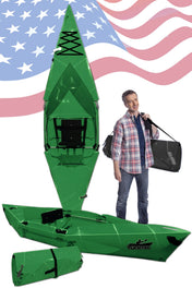 Spring Blowout! Tucktec Pro Folding Kayak | Hard - Shell | 2 - minute Set - up | Foldable, Portable Kayak, Sporting Goods > Outdoor Recreation > Boating & Water Sports > Boating & Rafting >Foldable Kayaks, Tucktec Folding Kayaks, GREEN at Festive Water Paddlesports