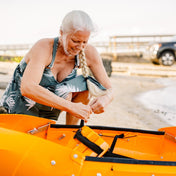 Spring Blowout! Tucktec Pro Folding Kayak | Hard - Shell | 2 - minute Set - up | Foldable, Portable Kayak, Sporting Goods > Outdoor Recreation > Boating & Water Sports > Boating & Rafting >Foldable Kayaks, Tucktec Folding Kayaks, YELLOW at Festive Water Paddlesports